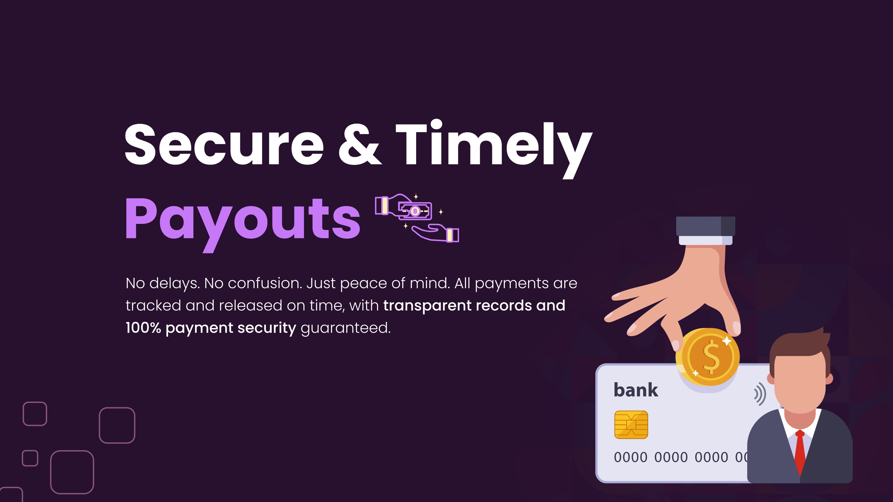 Creator partnership slide about payment coordination and records.